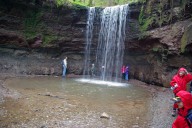 Bei den Hörschbachwasserfällen in Murrhardt